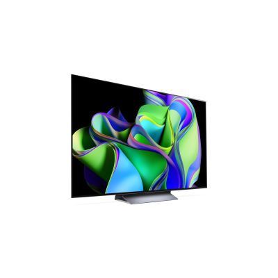 06. 2023 OLED77C37 Smart TV Gaming 4K 120HZ Front Links Nah
